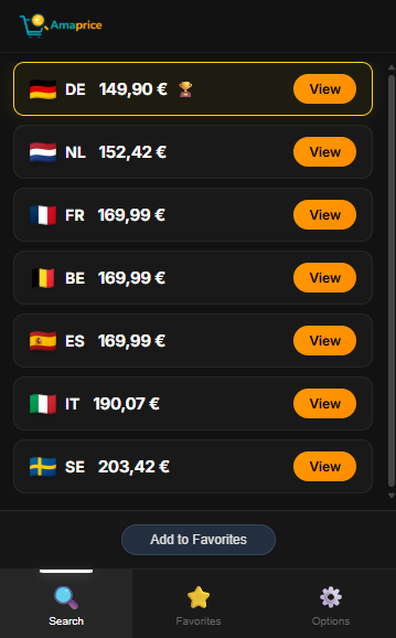 Comparateur de prix Amazon